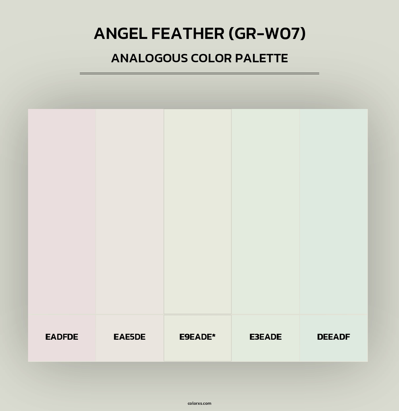 Angel Feather (GR-W07) - Analogous Color Palette