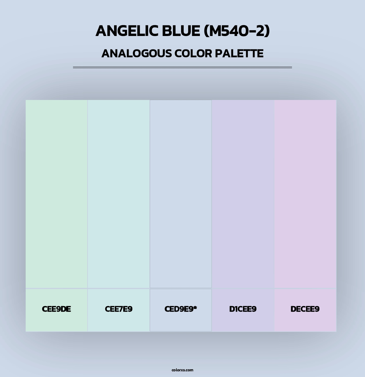 Angelic Blue (M540-2) - Analogous Color Palette