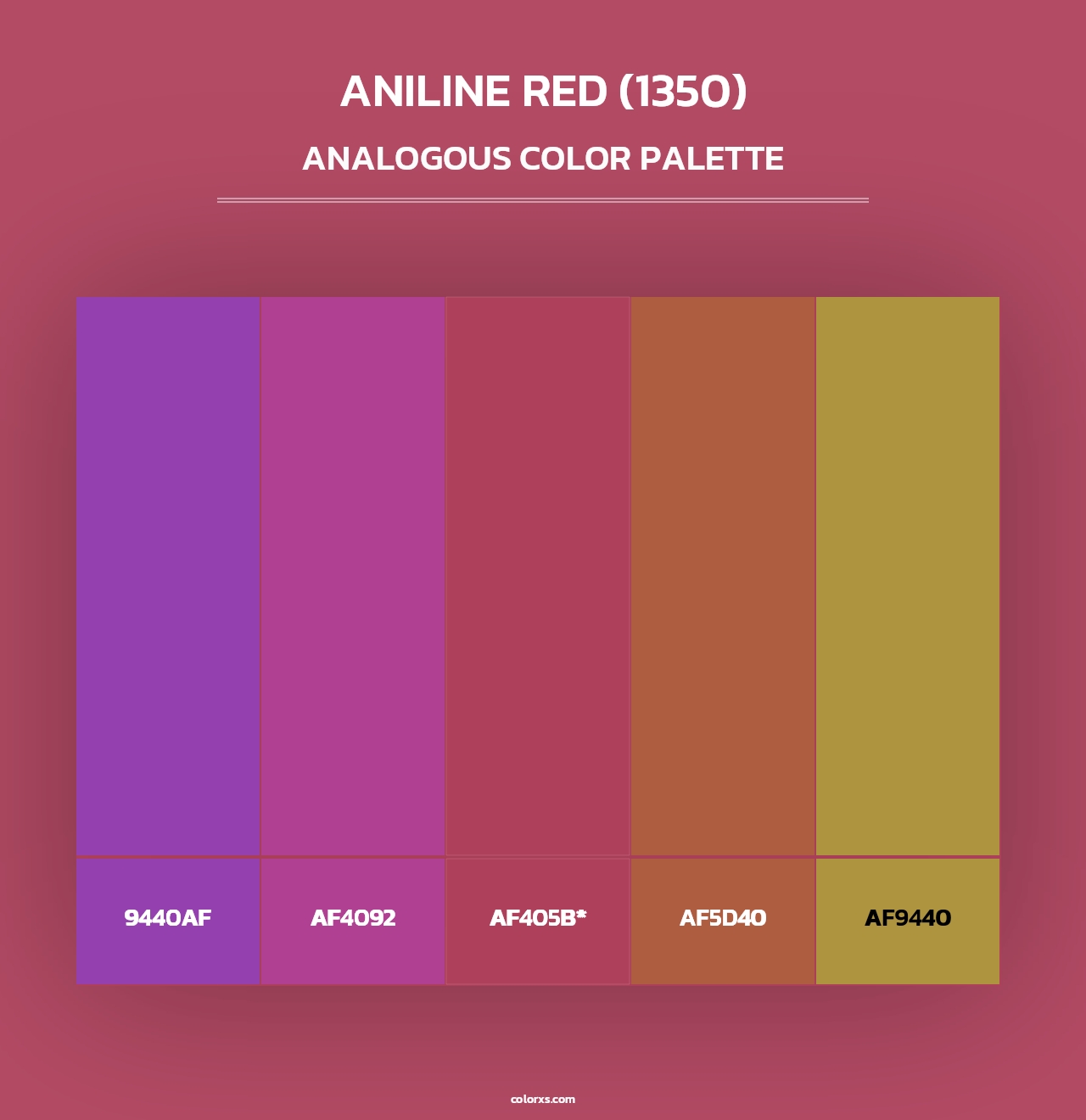 Aniline Red (1350) - Analogous Color Palette