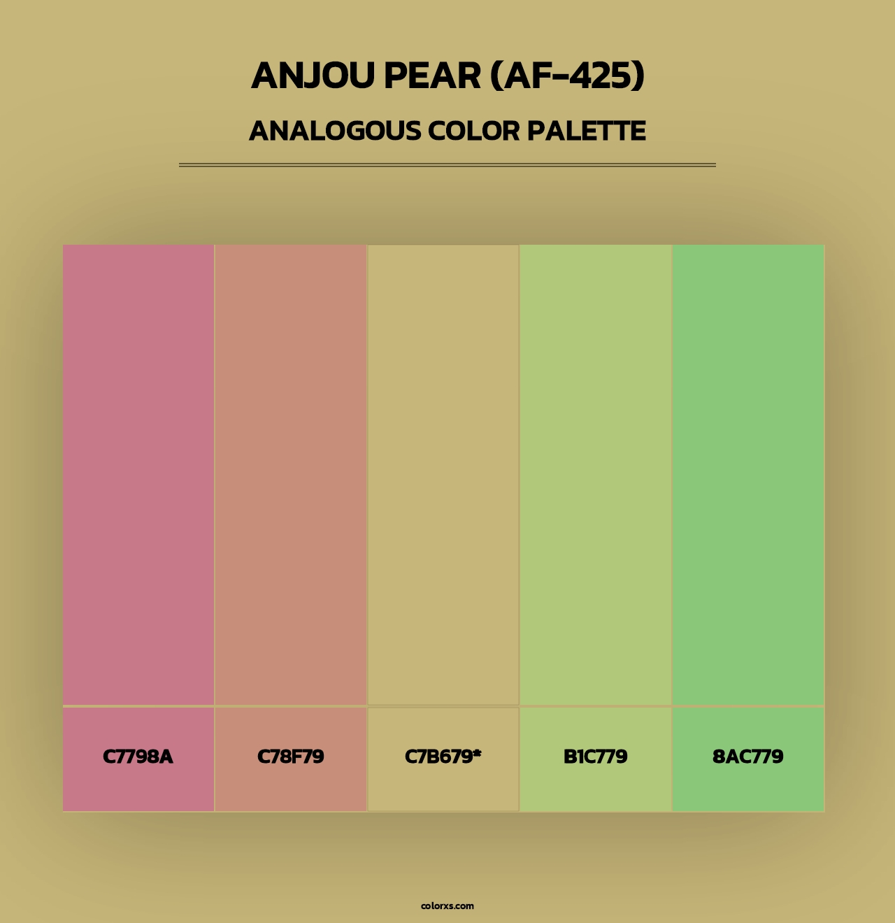 Anjou Pear (AF-425) - Analogous Color Palette