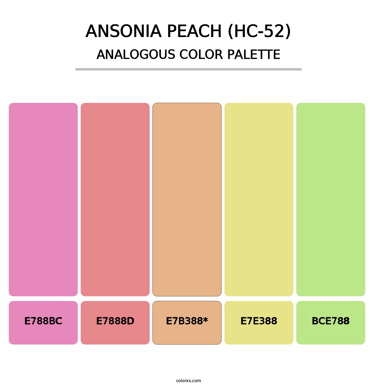 Ansonia Peach (HC-52) - Analogous Color Palette