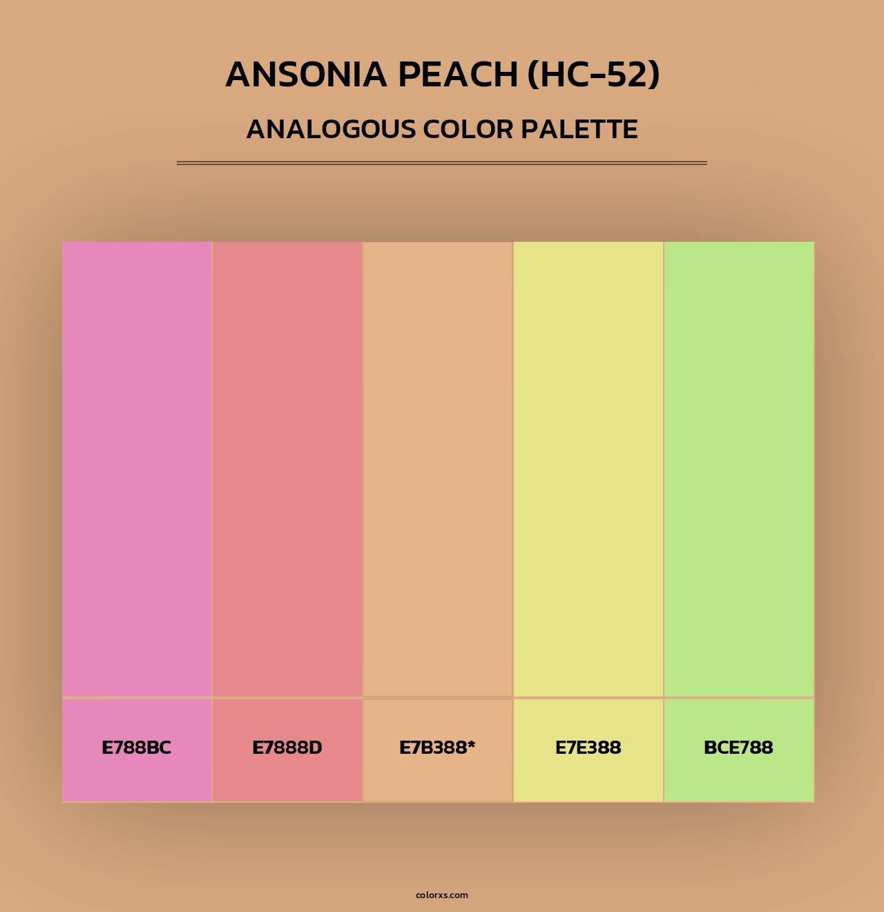 Ansonia Peach (HC-52) - Analogous Color Palette