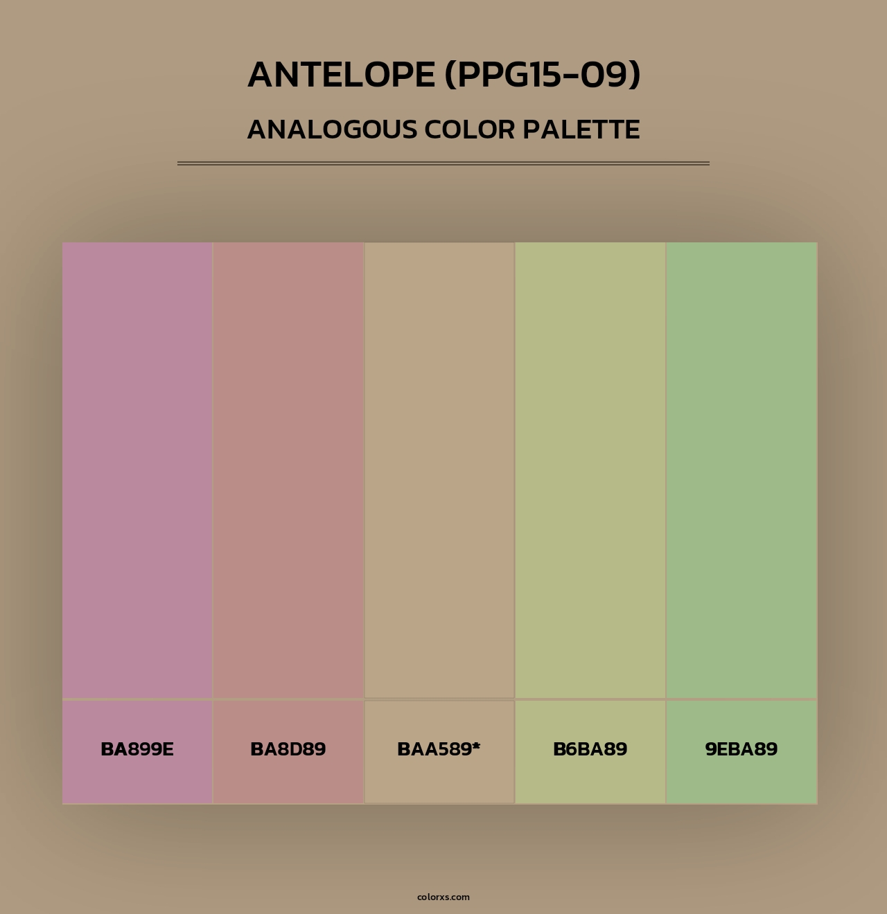 Antelope (PPG15-09) - Analogous Color Palette
