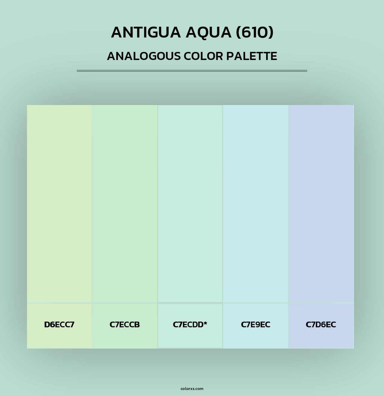 Antigua Aqua (610) - Analogous Color Palette