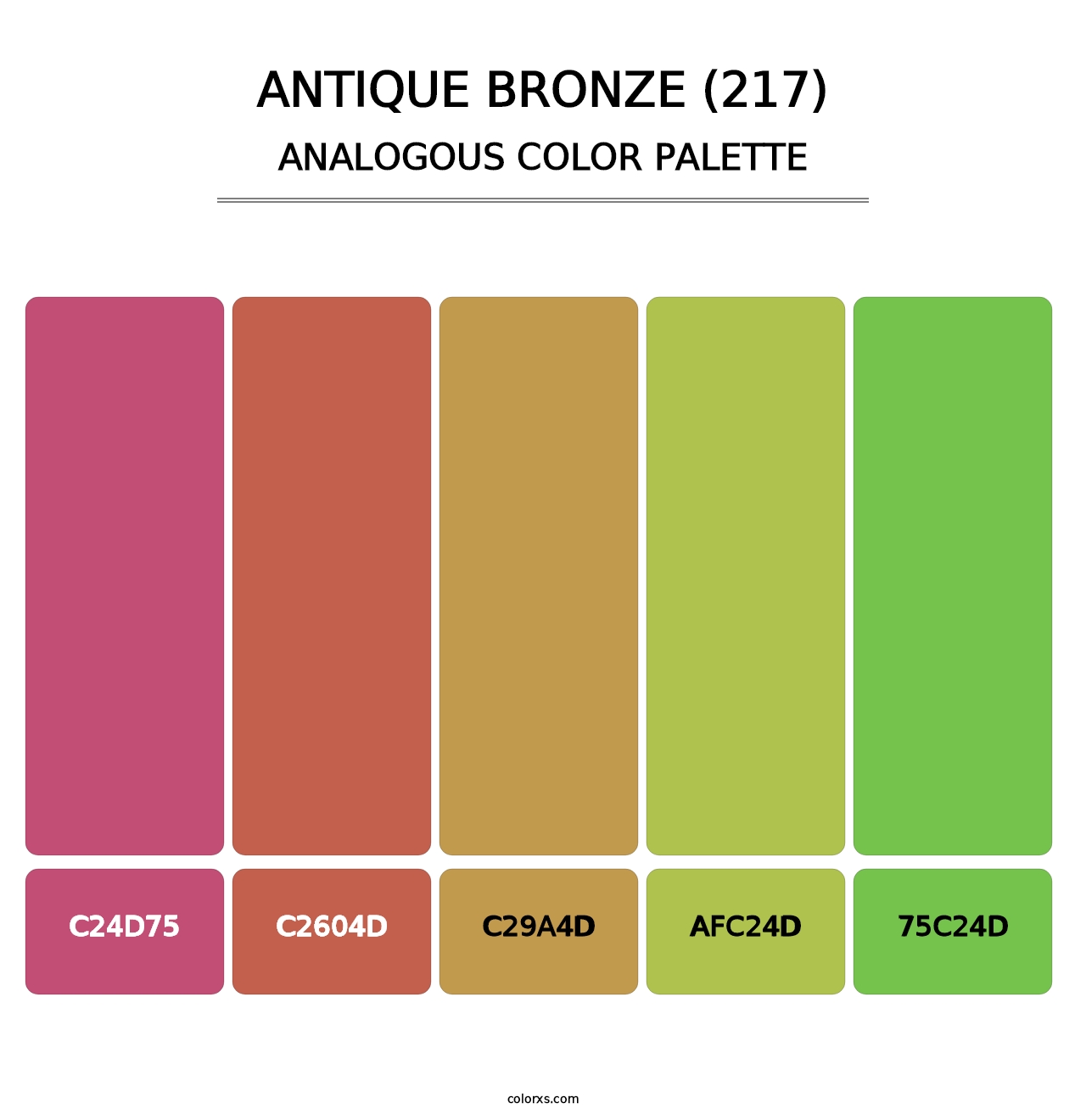 Antique Bronze (217) - Analogous Color Palette