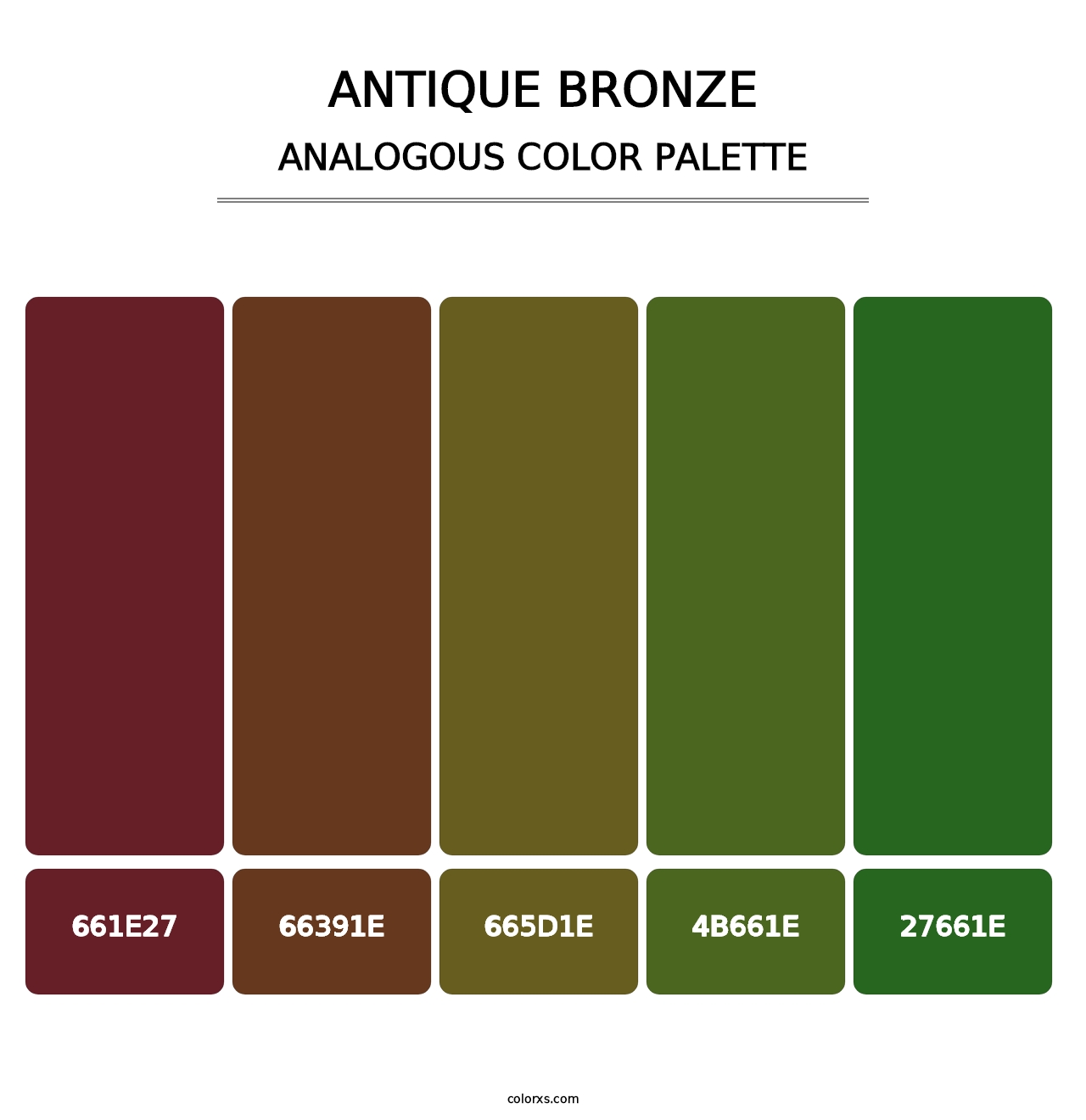Antique Bronze - Analogous Color Palette