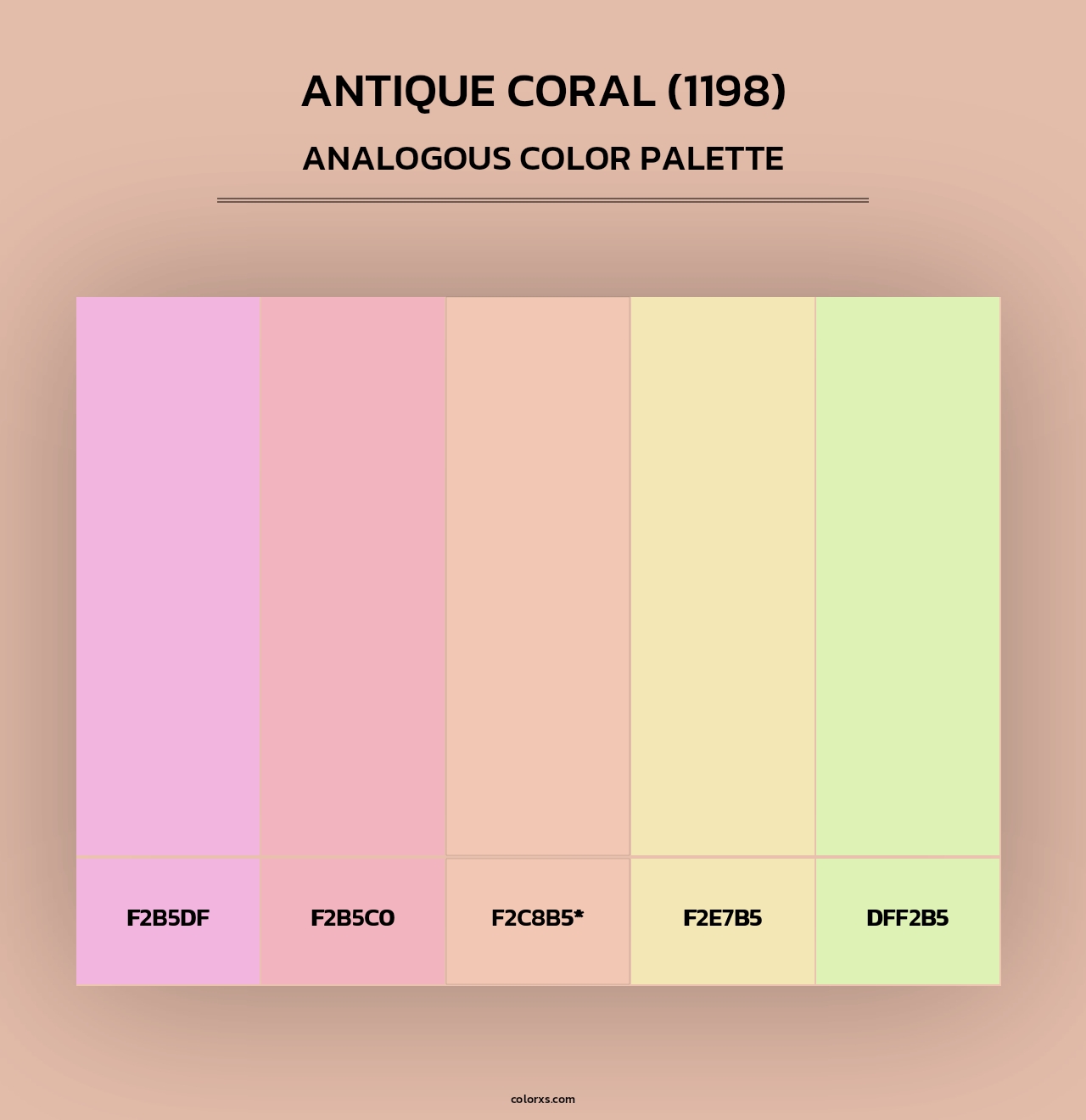 Antique Coral (1198) - Analogous Color Palette