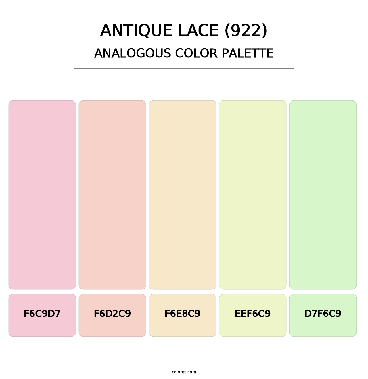 Antique Lace (922) - Analogous Color Palette