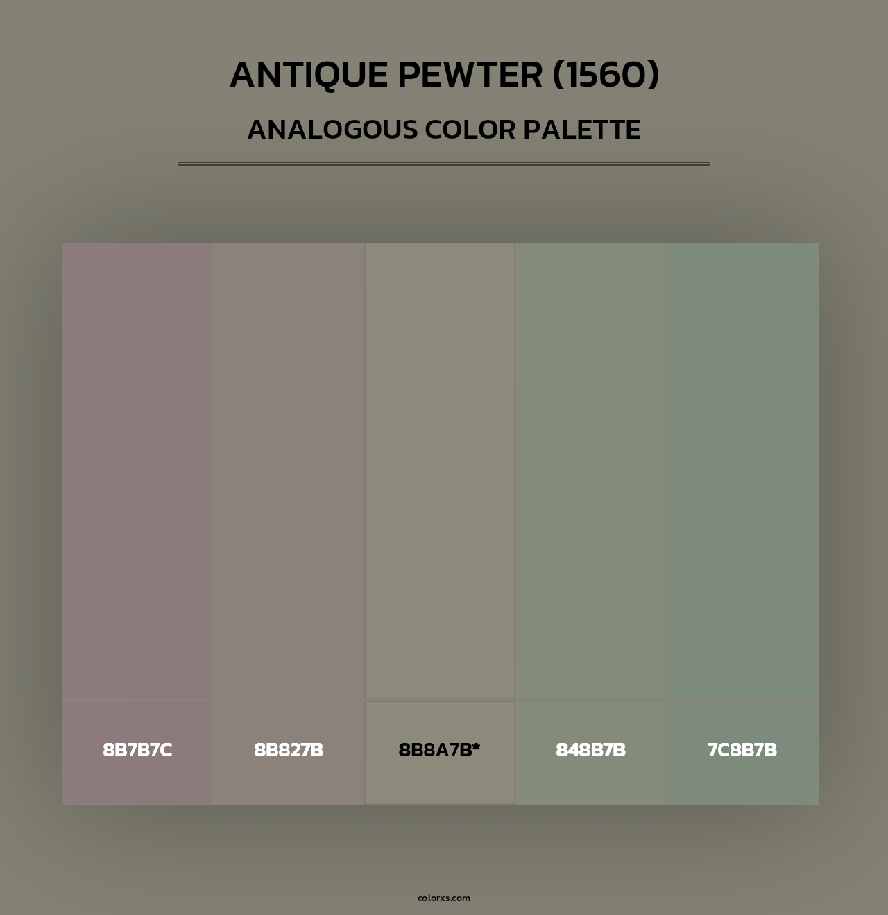 Antique Pewter (1560) - Analogous Color Palette