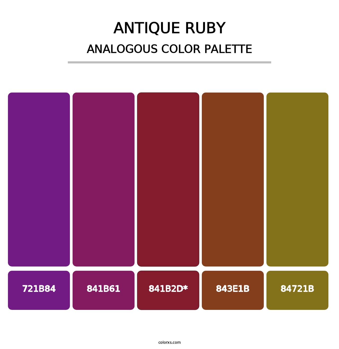 Antique Ruby - Analogous Color Palette