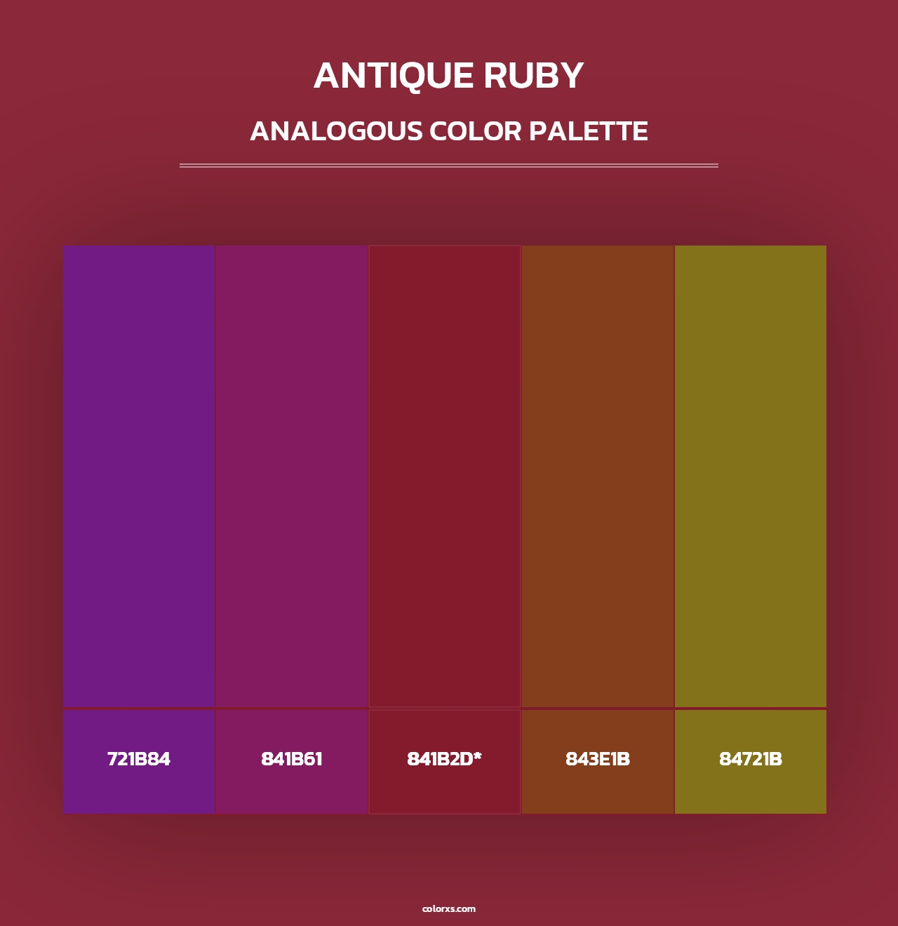 Antique Ruby - Analogous Color Palette