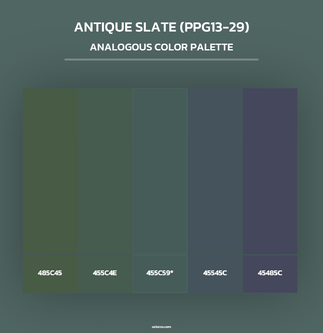 Antique Slate (PPG13-29) - Analogous Color Palette