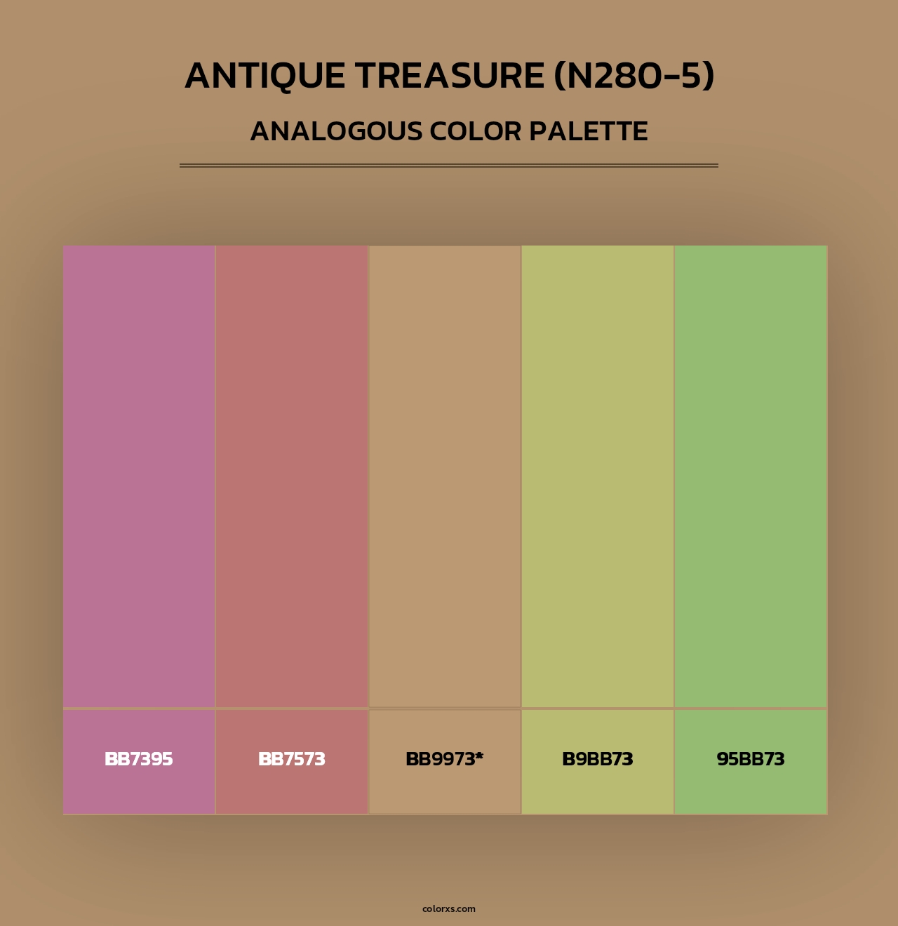 Antique Treasure (N280-5) - Analogous Color Palette