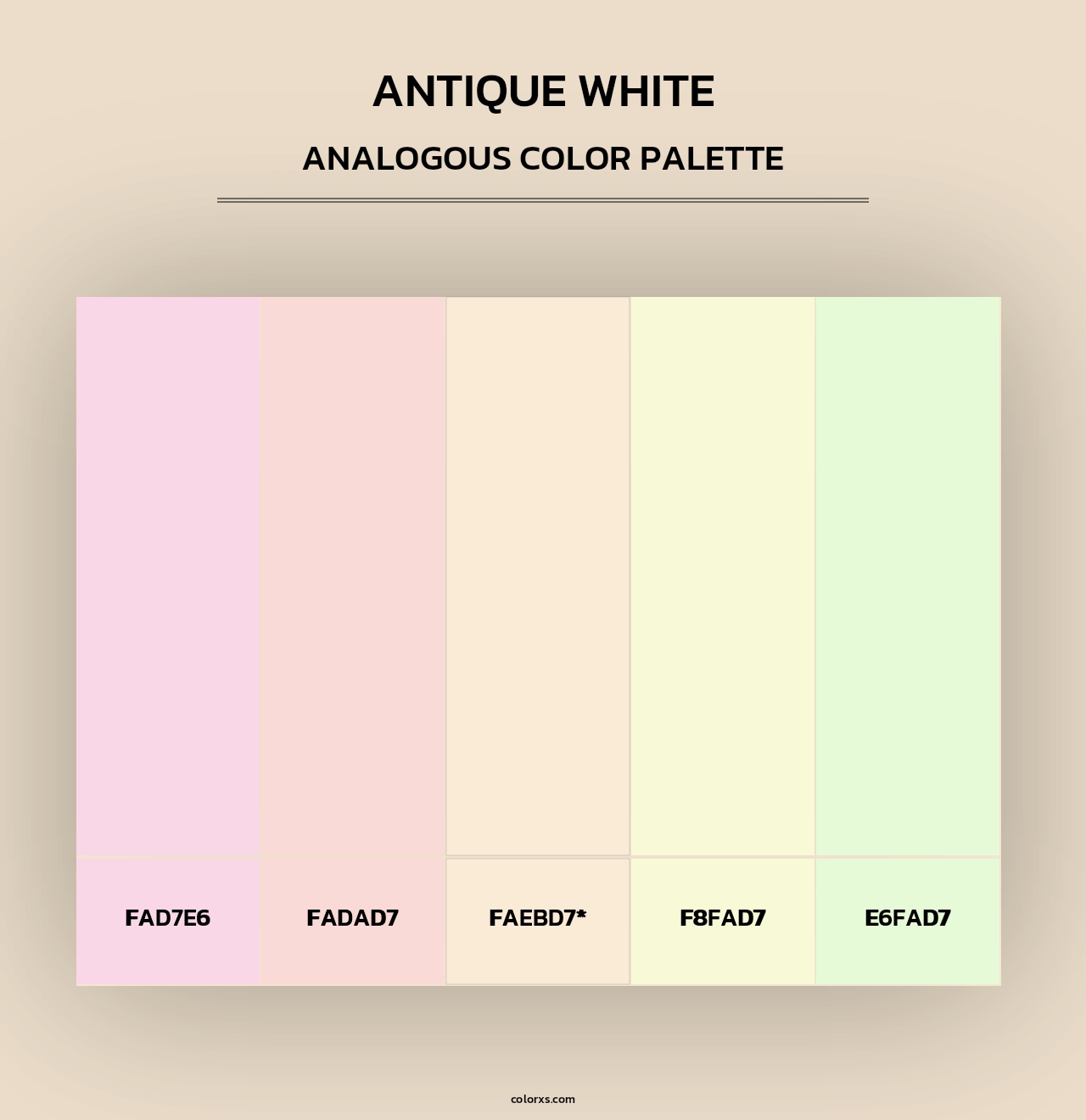 Antique White - Analogous Color Palette