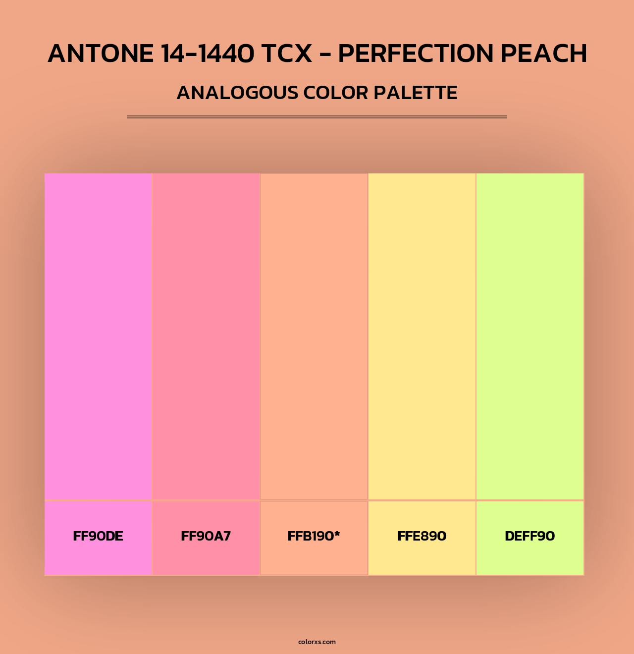 ANTONE 14-1440 TCX - Perfection Peach - Analogous Color Palette