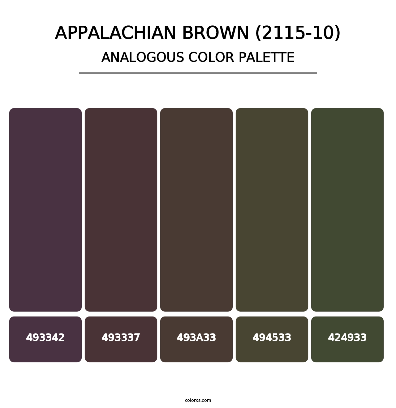 Appalachian Brown (2115-10) - Analogous Color Palette
