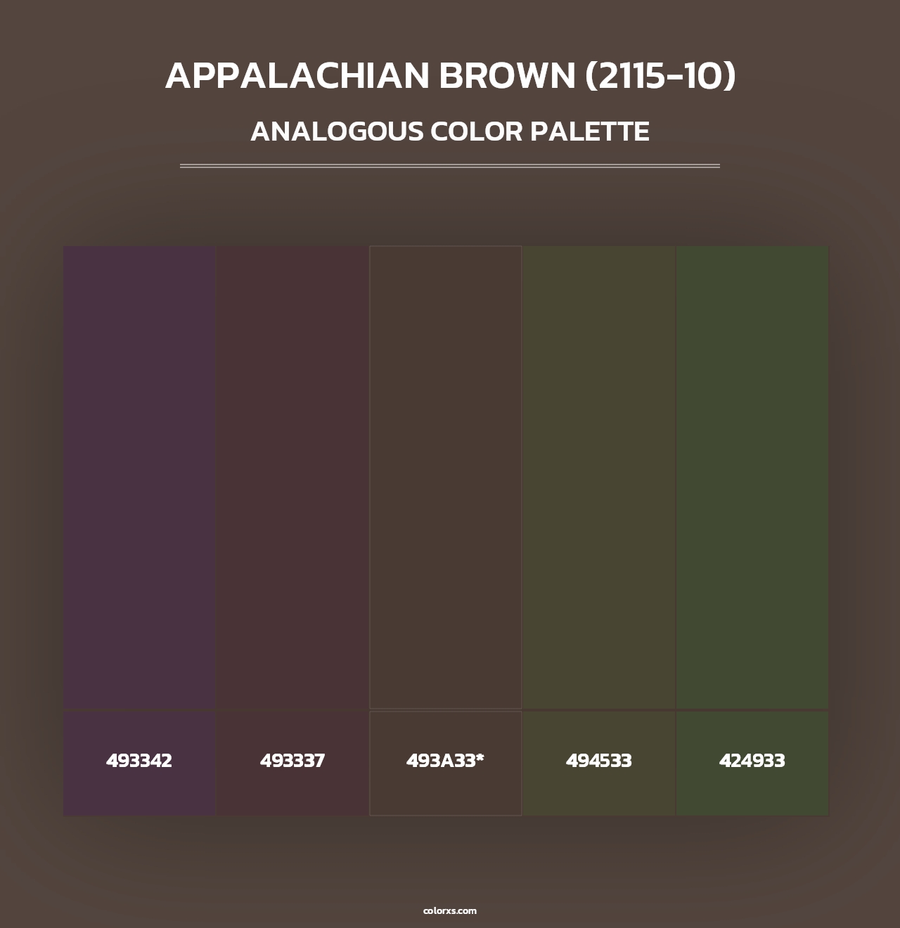Appalachian Brown (2115-10) - Analogous Color Palette