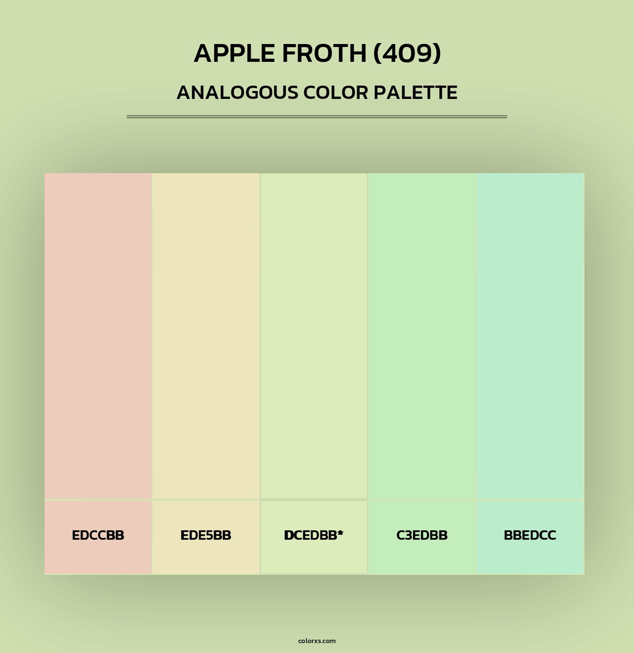 Apple Froth (409) - Analogous Color Palette