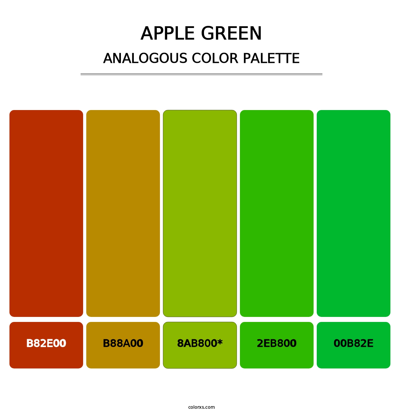 Apple Green - Analogous Color Palette