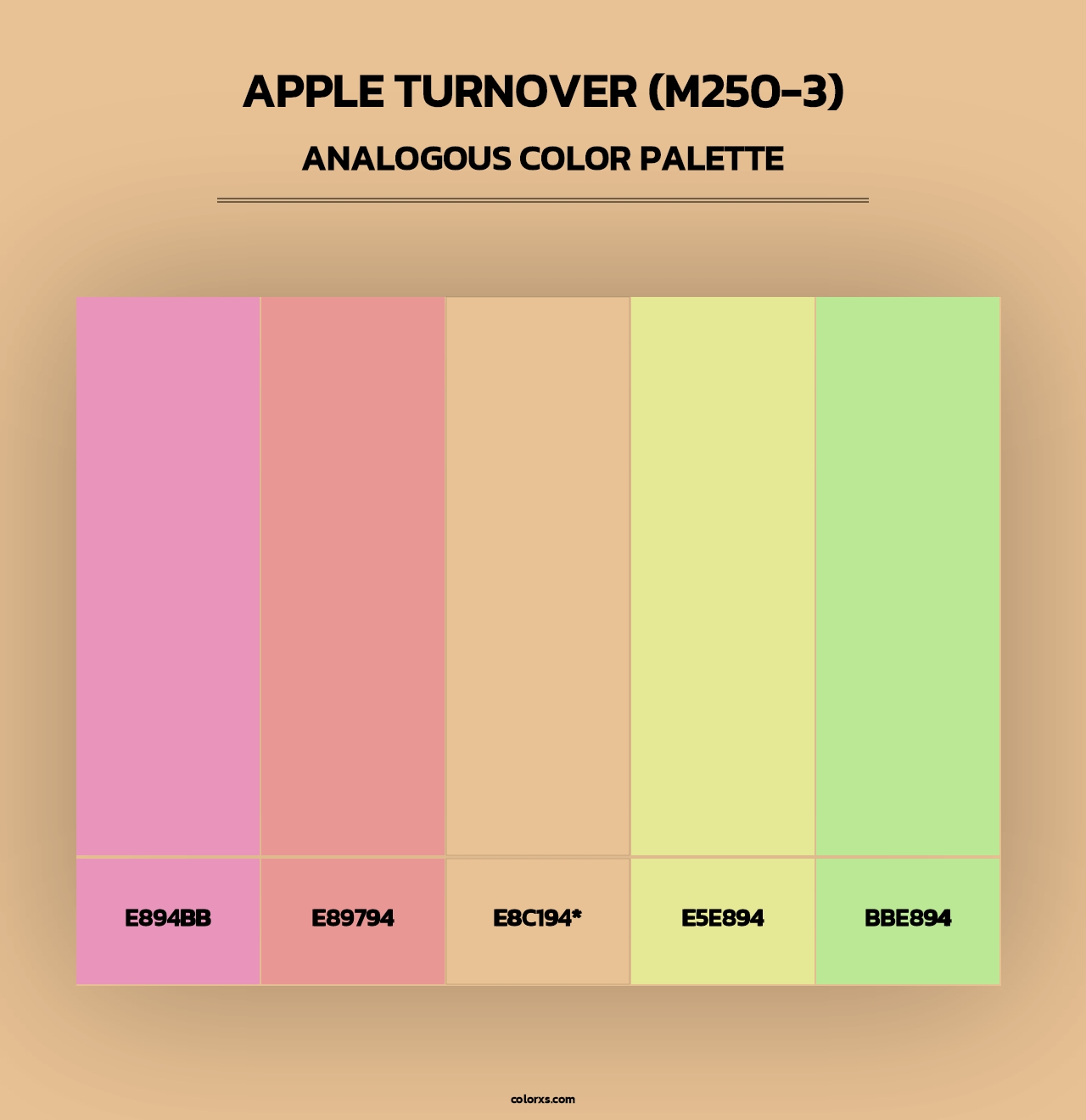 Apple Turnover (M250-3) - Analogous Color Palette