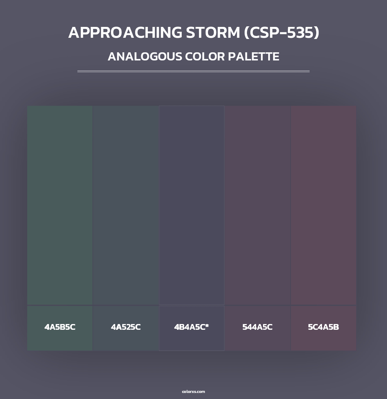 Approaching Storm (CSP-535) - Analogous Color Palette