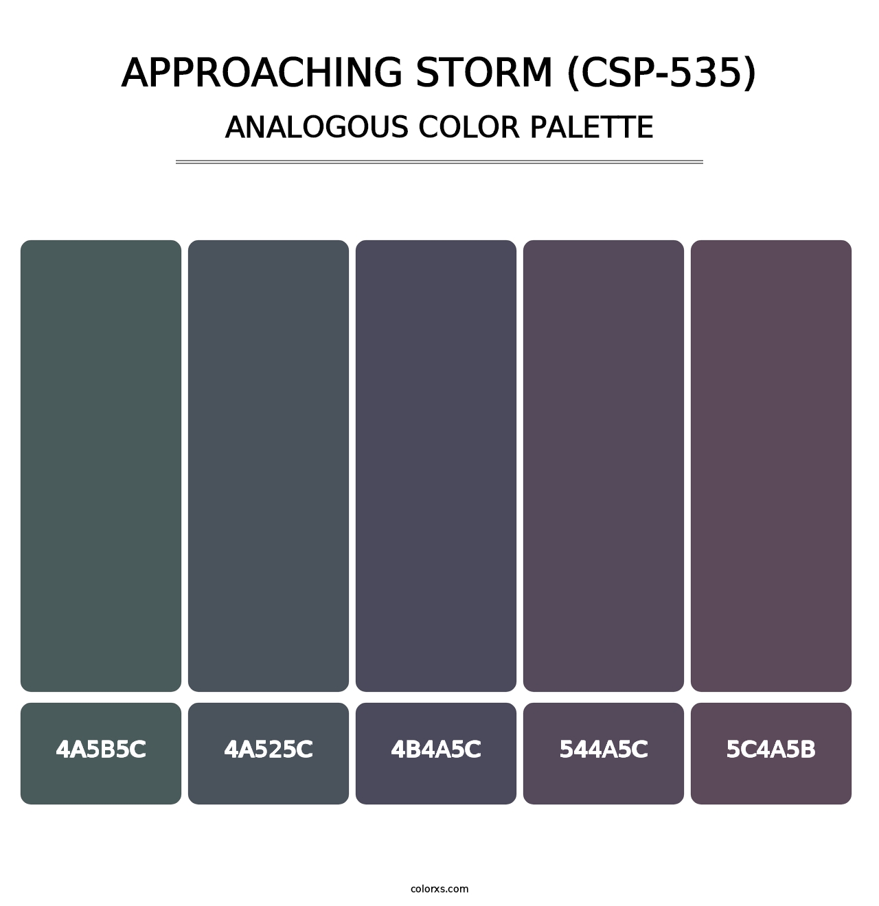 Approaching Storm (CSP-535) - Analogous Color Palette