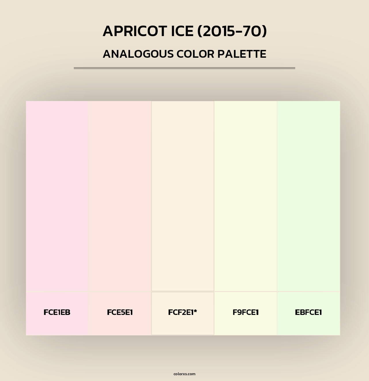 Apricot Ice (2015-70) - Analogous Color Palette