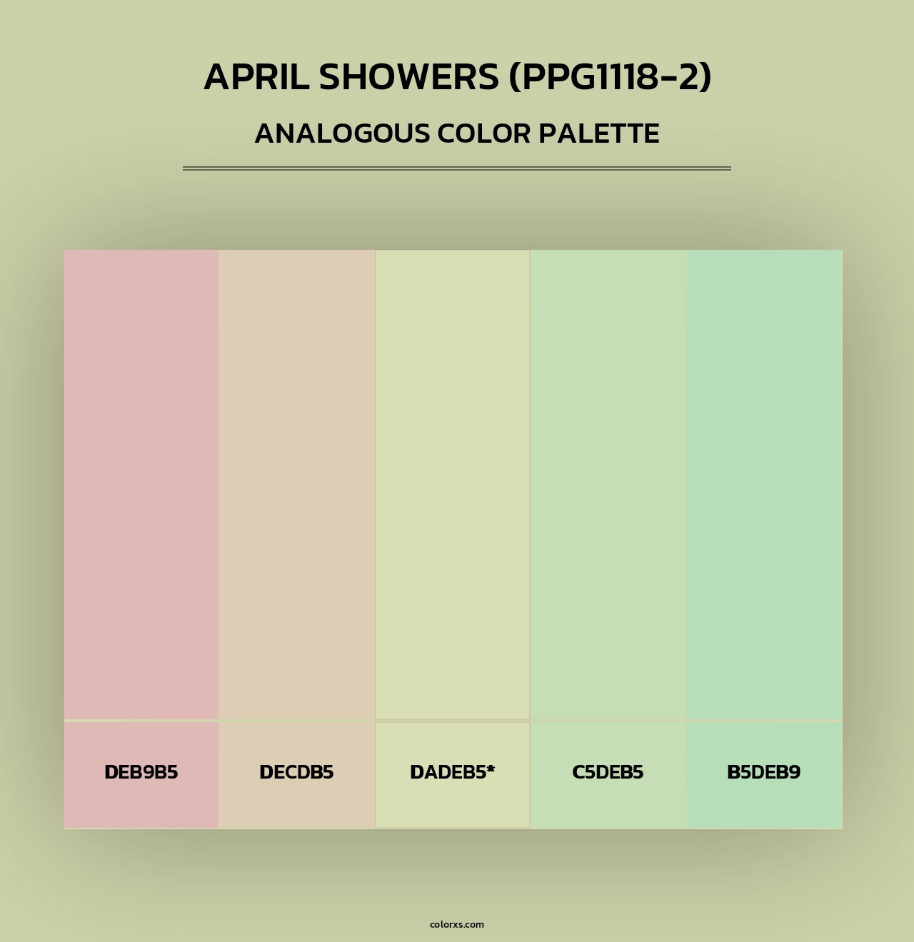 April Showers (PPG1118-2) - Analogous Color Palette