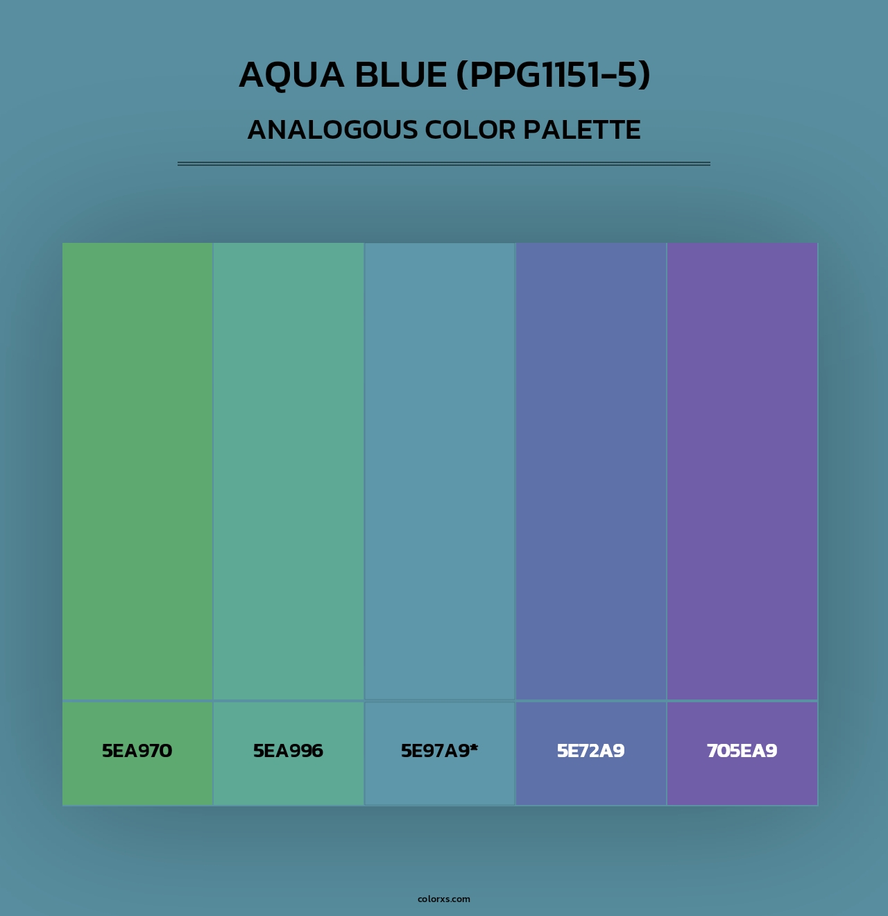 Aqua Blue (PPG1151-5) - Analogous Color Palette