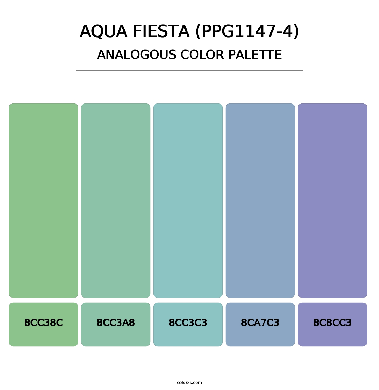 Aqua Fiesta (PPG1147-4) - Analogous Color Palette