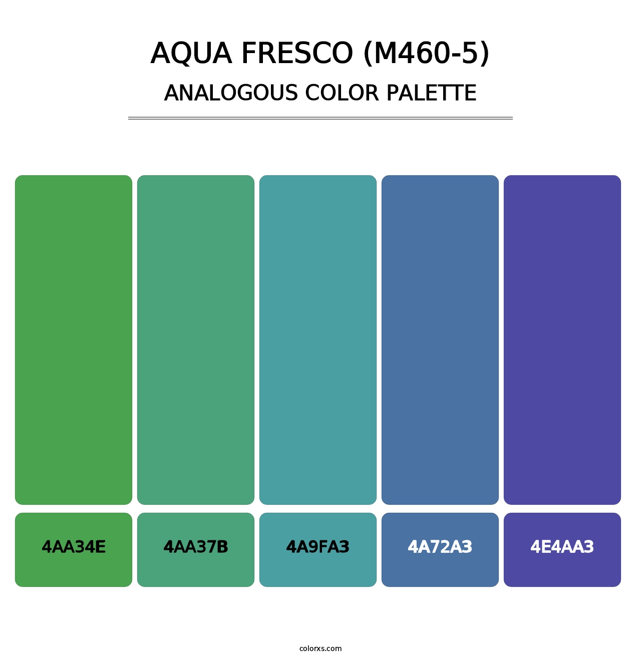 Aqua Fresco (M460-5) - Analogous Color Palette