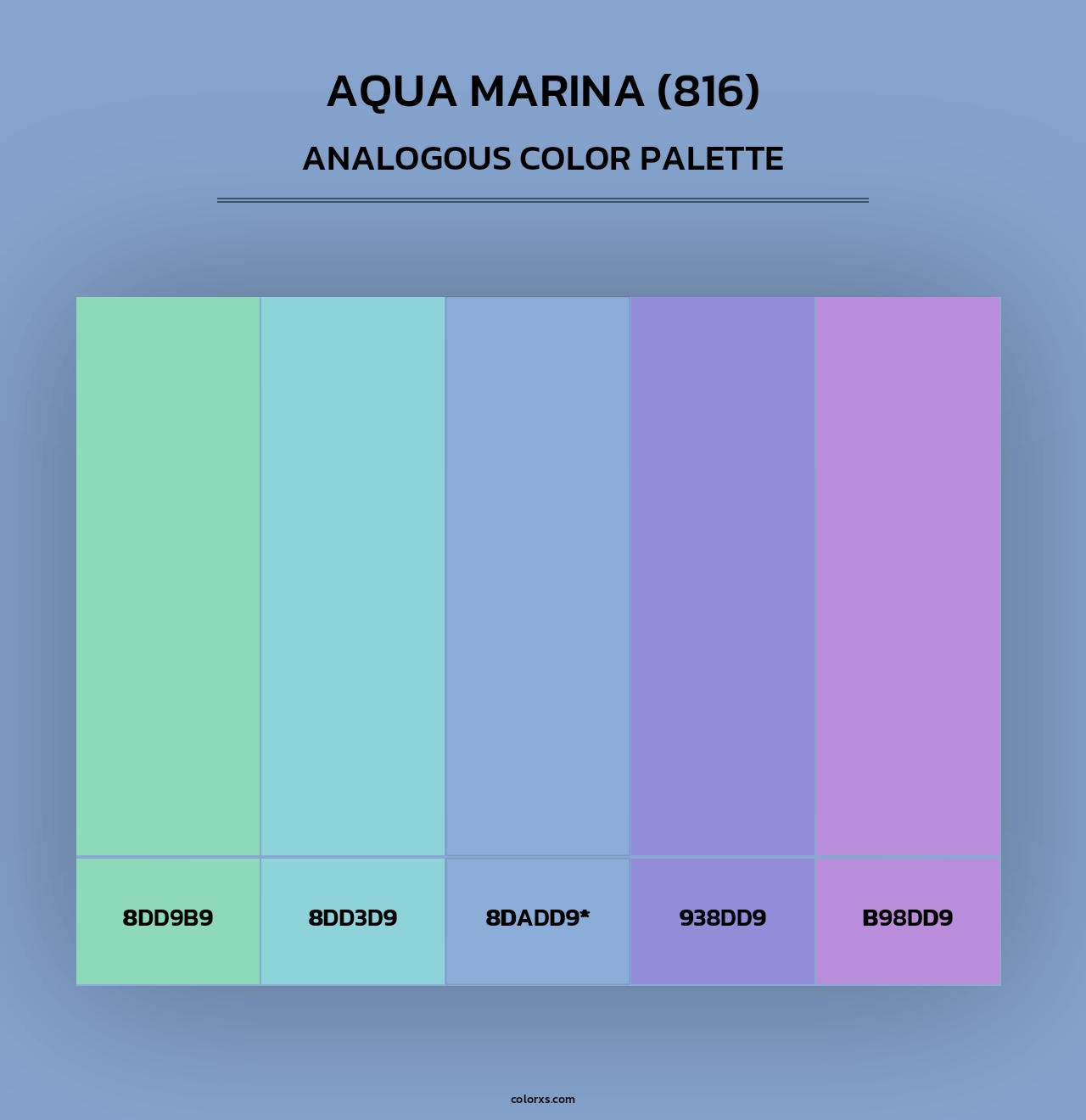 Aqua Marina (816) - Analogous Color Palette