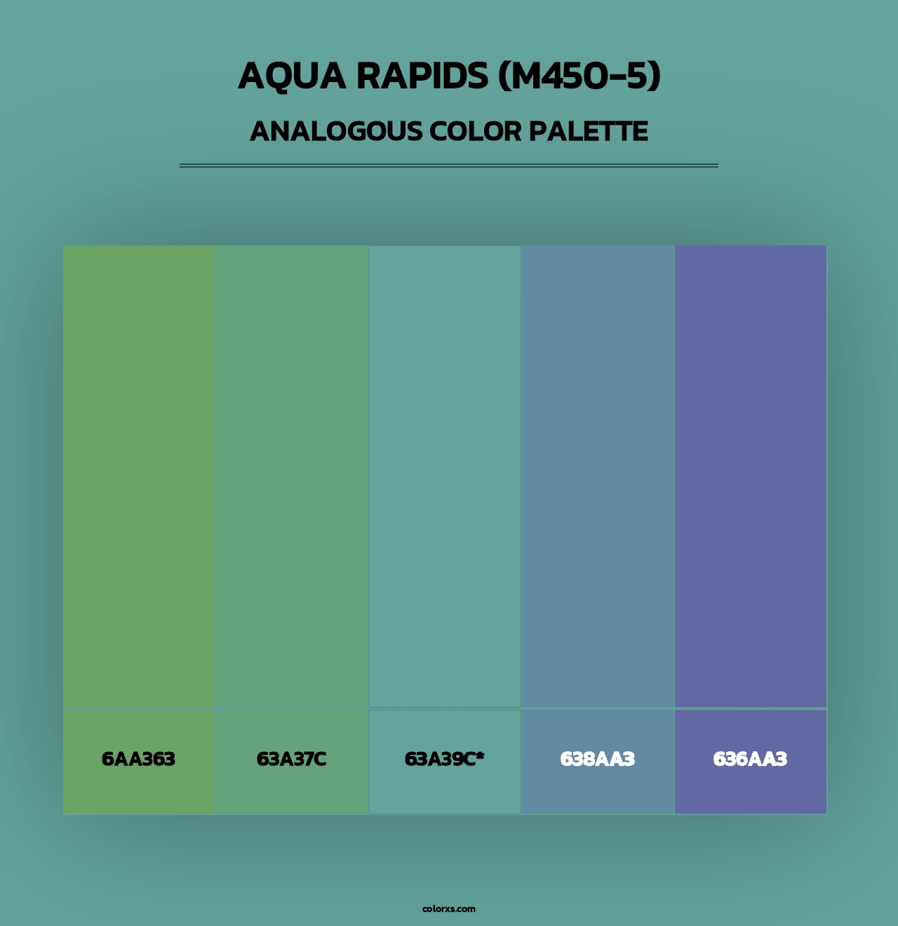 Aqua Rapids (M450-5) - Analogous Color Palette