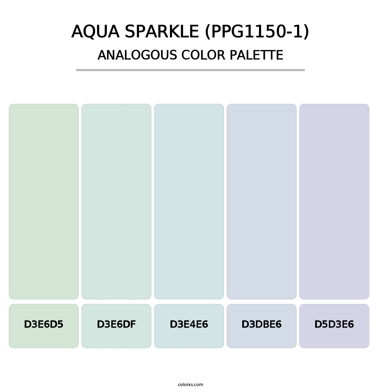 Aqua Sparkle (PPG1150-1) - Analogous Color Palette