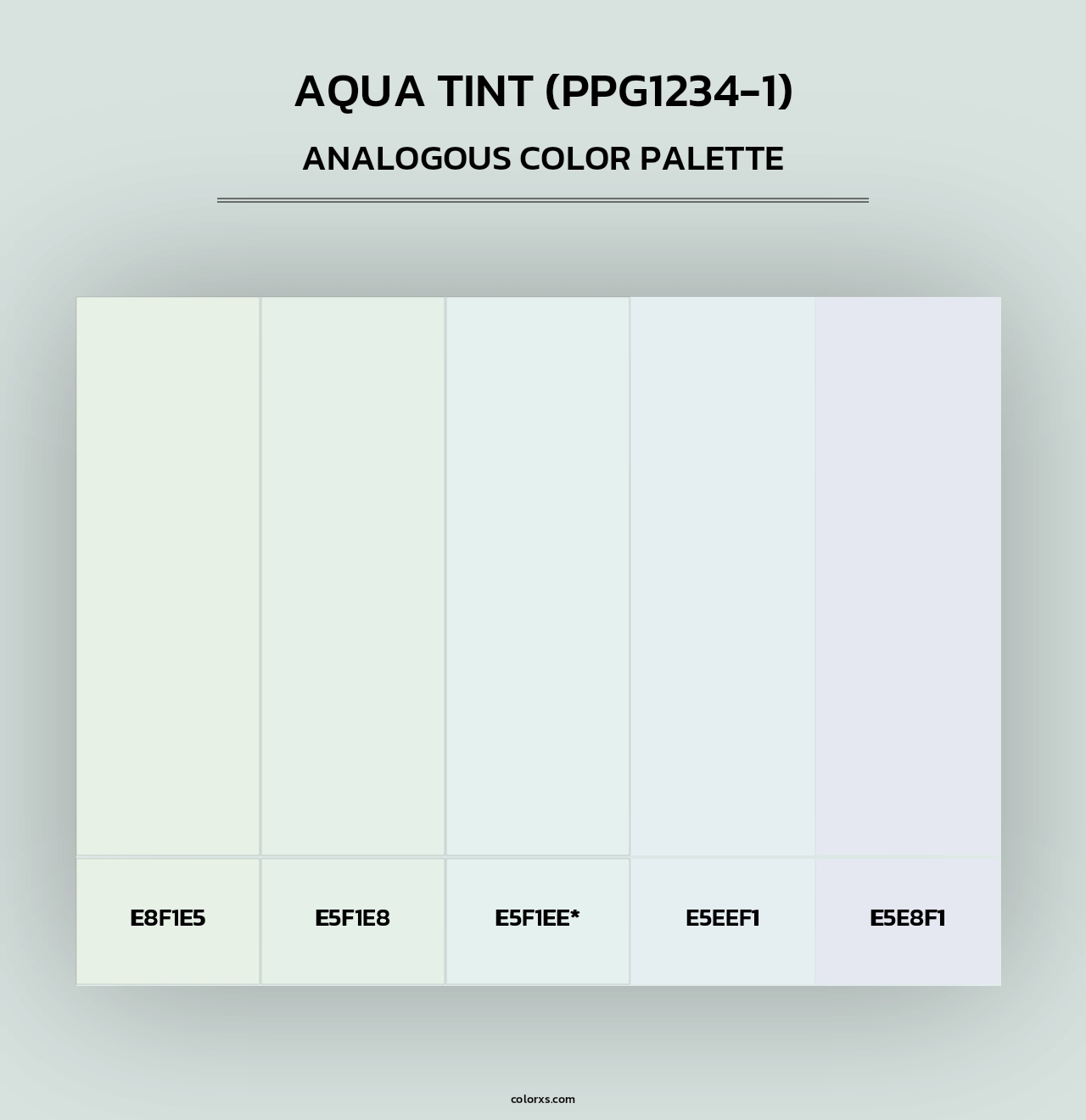 Aqua Tint (PPG1234-1) - Analogous Color Palette