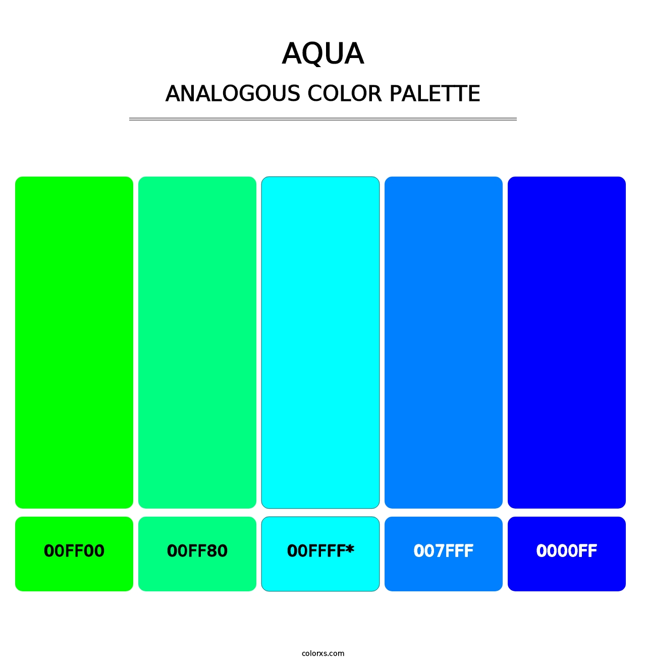 Aqua - Analogous Color Palette