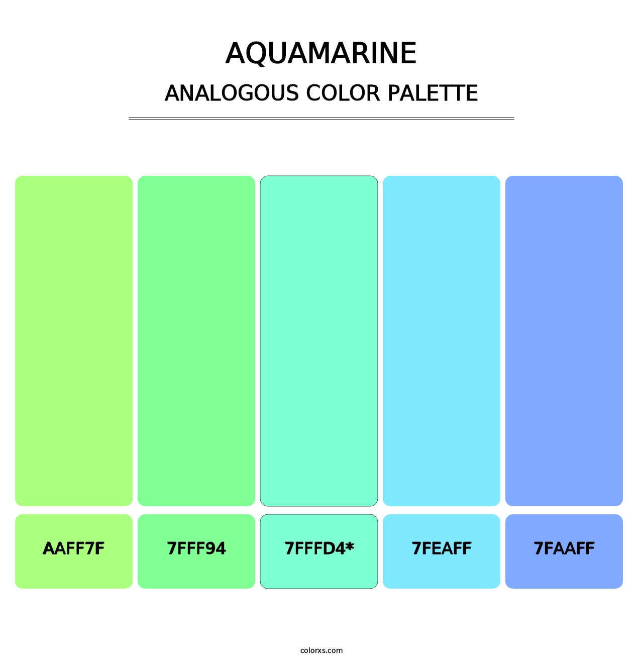 Aquamarine - Analogous Color Palette