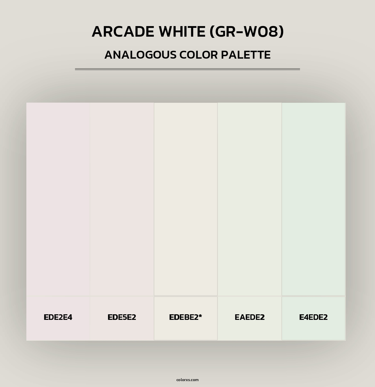 Arcade White (GR-W08) - Analogous Color Palette