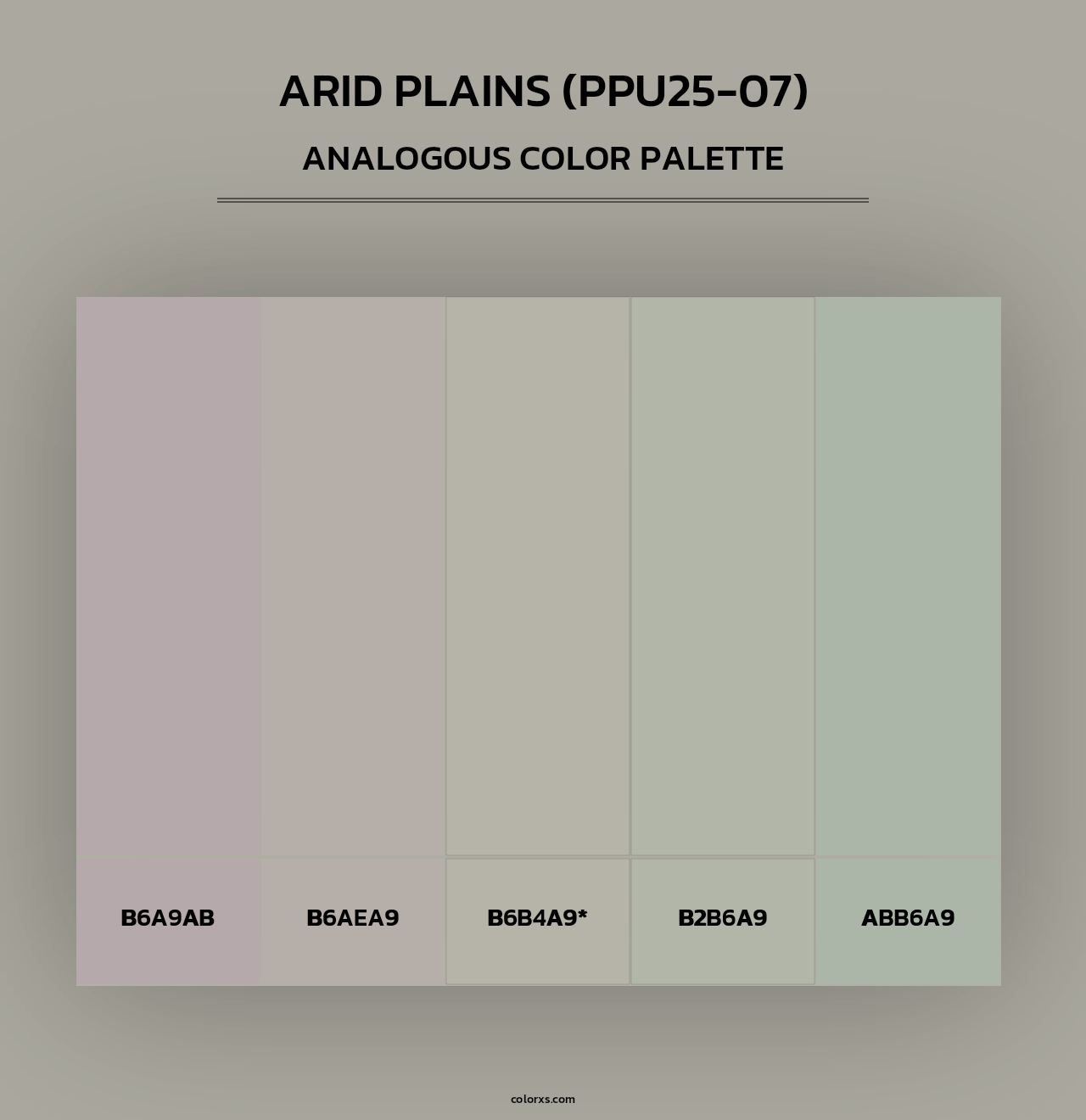 Arid Plains (PPU25-07) - Analogous Color Palette