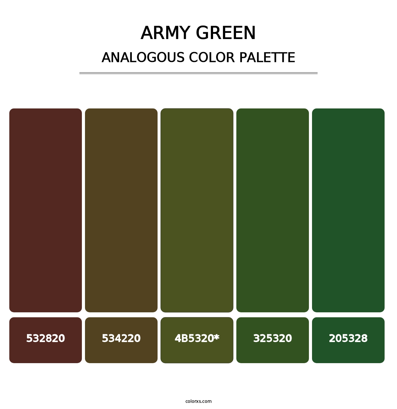 Army Green - Analogous Color Palette