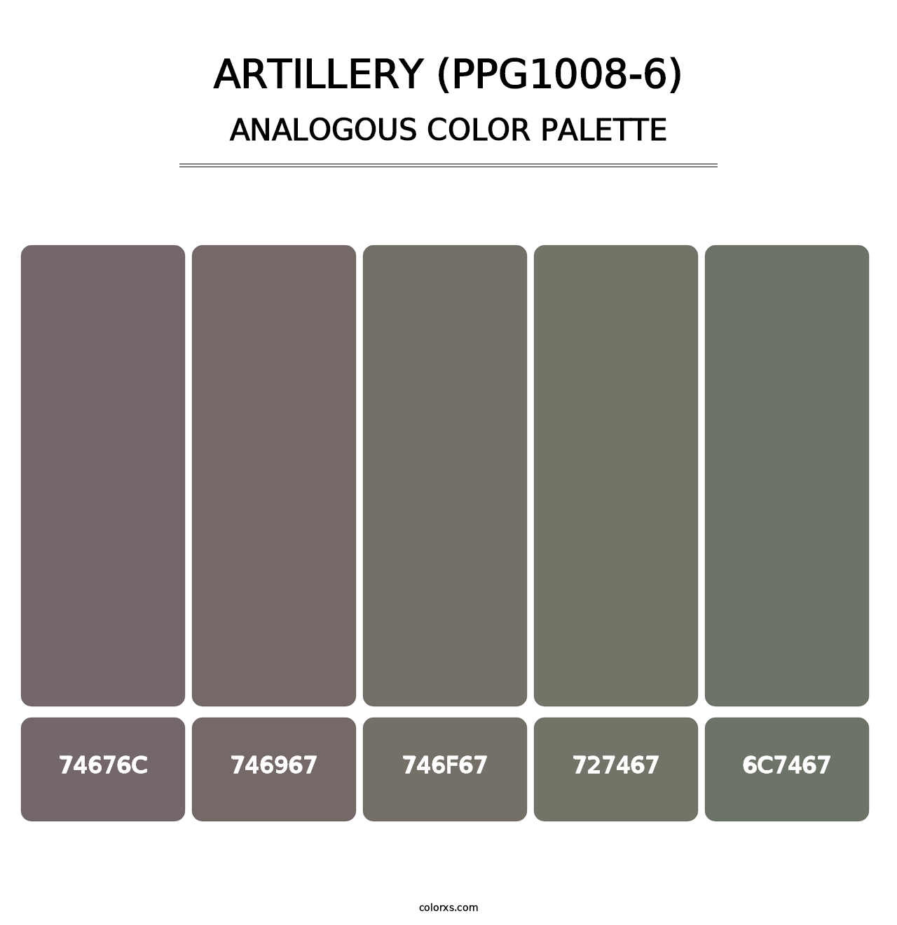 Artillery (PPG1008-6) - Analogous Color Palette