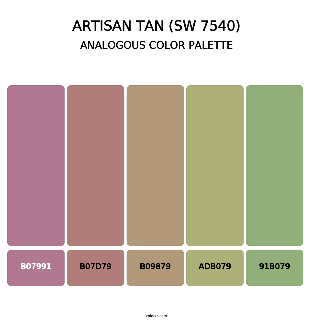 Artisan Tan (SW 7540) - Analogous Color Palette