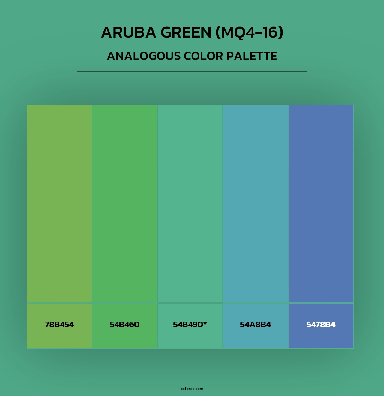 Aruba Green (MQ4-16) - Analogous Color Palette
