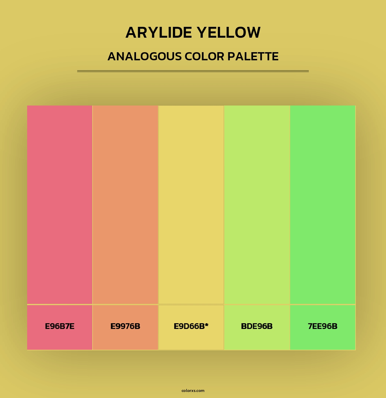 Arylide Yellow - Analogous Color Palette