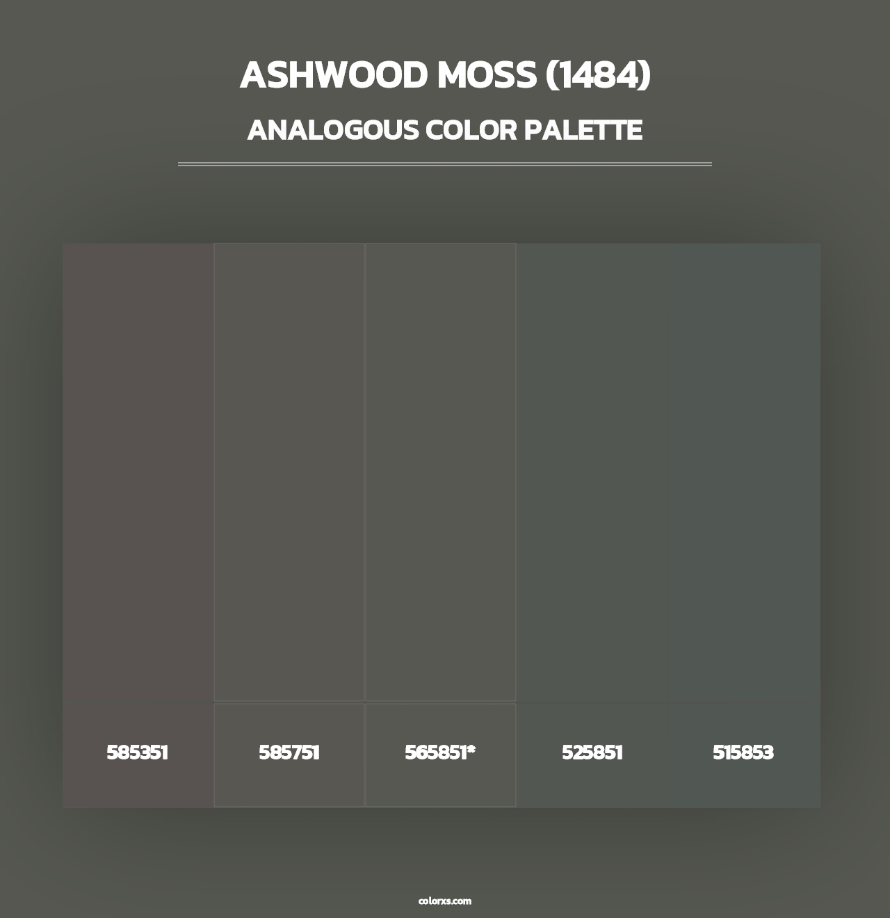 Ashwood Moss (1484) - Analogous Color Palette