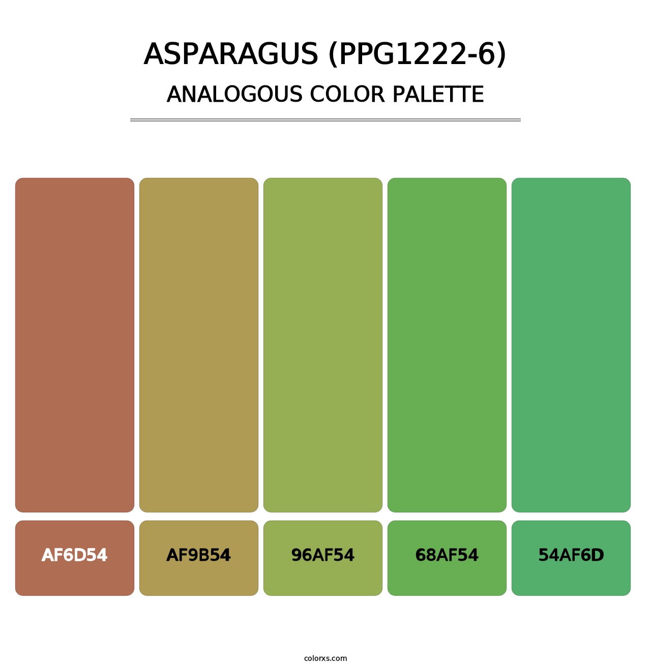 Asparagus (PPG1222-6) - Analogous Color Palette
