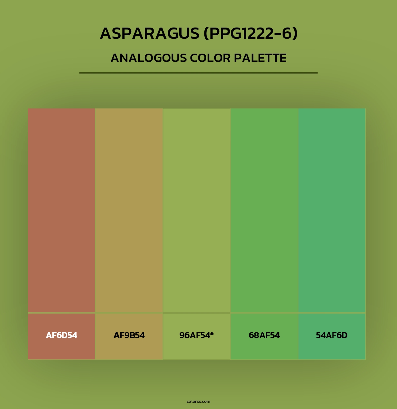 Asparagus (PPG1222-6) - Analogous Color Palette
