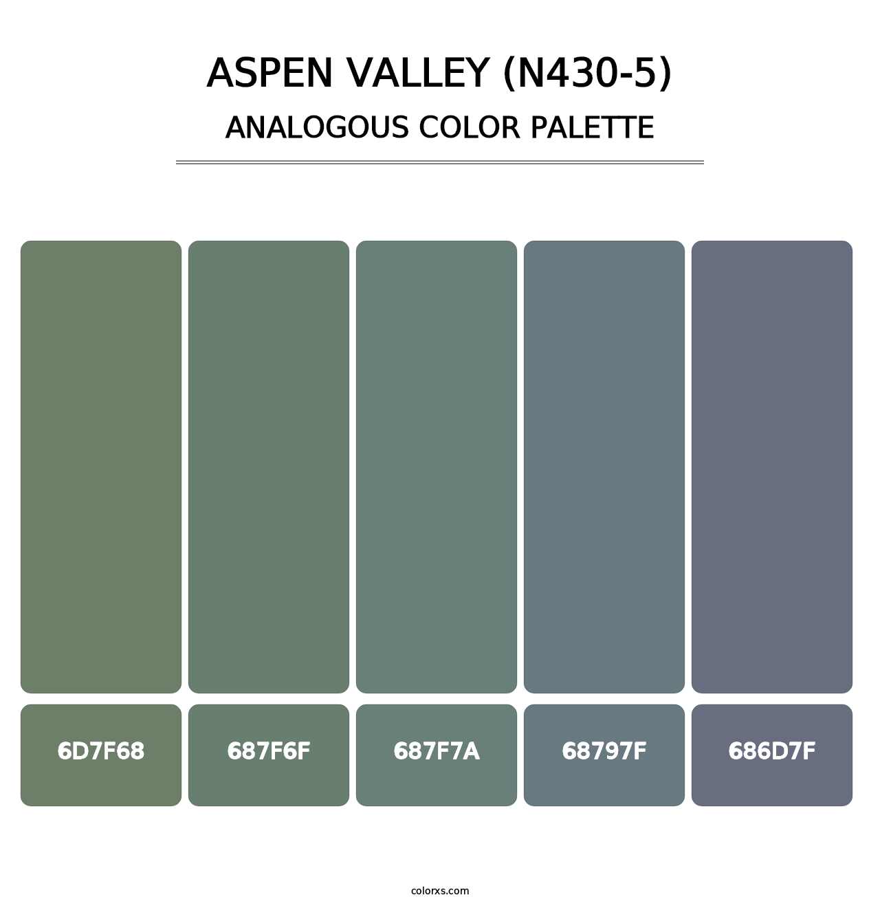 Aspen Valley (N430-5) - Analogous Color Palette