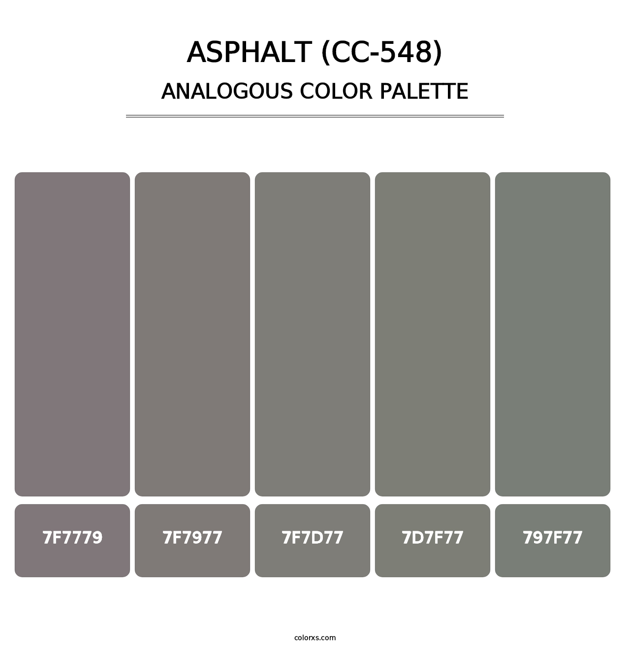 Asphalt (CC-548) - Analogous Color Palette