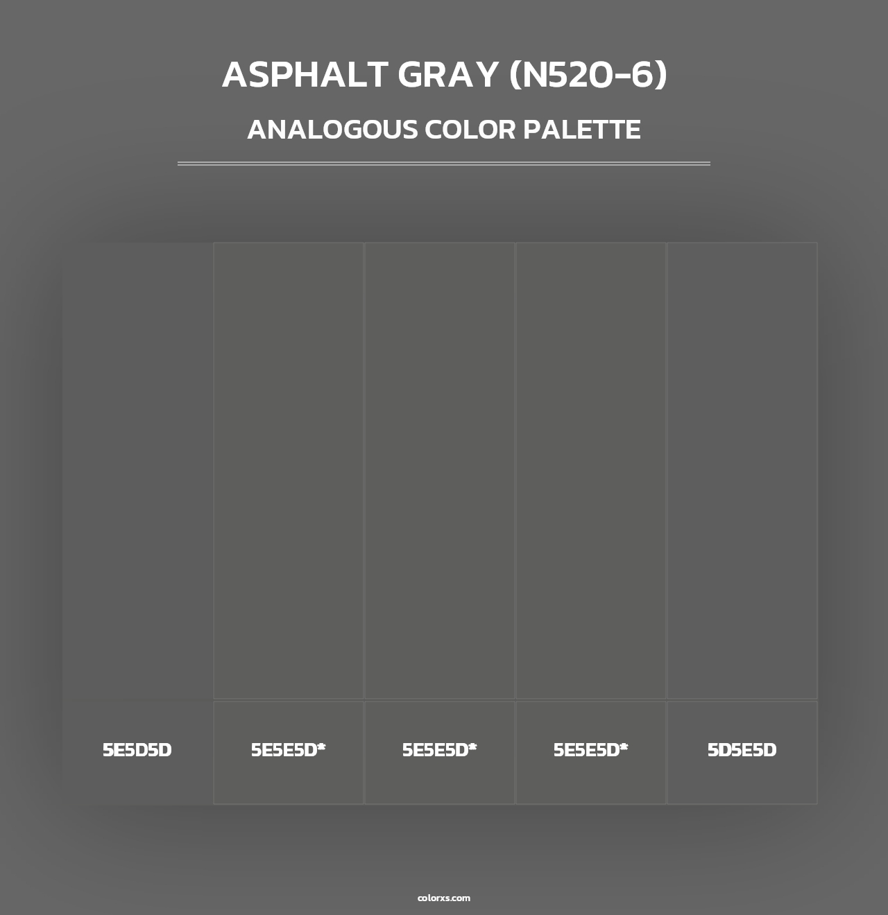 Asphalt Gray (N520-6) - Analogous Color Palette